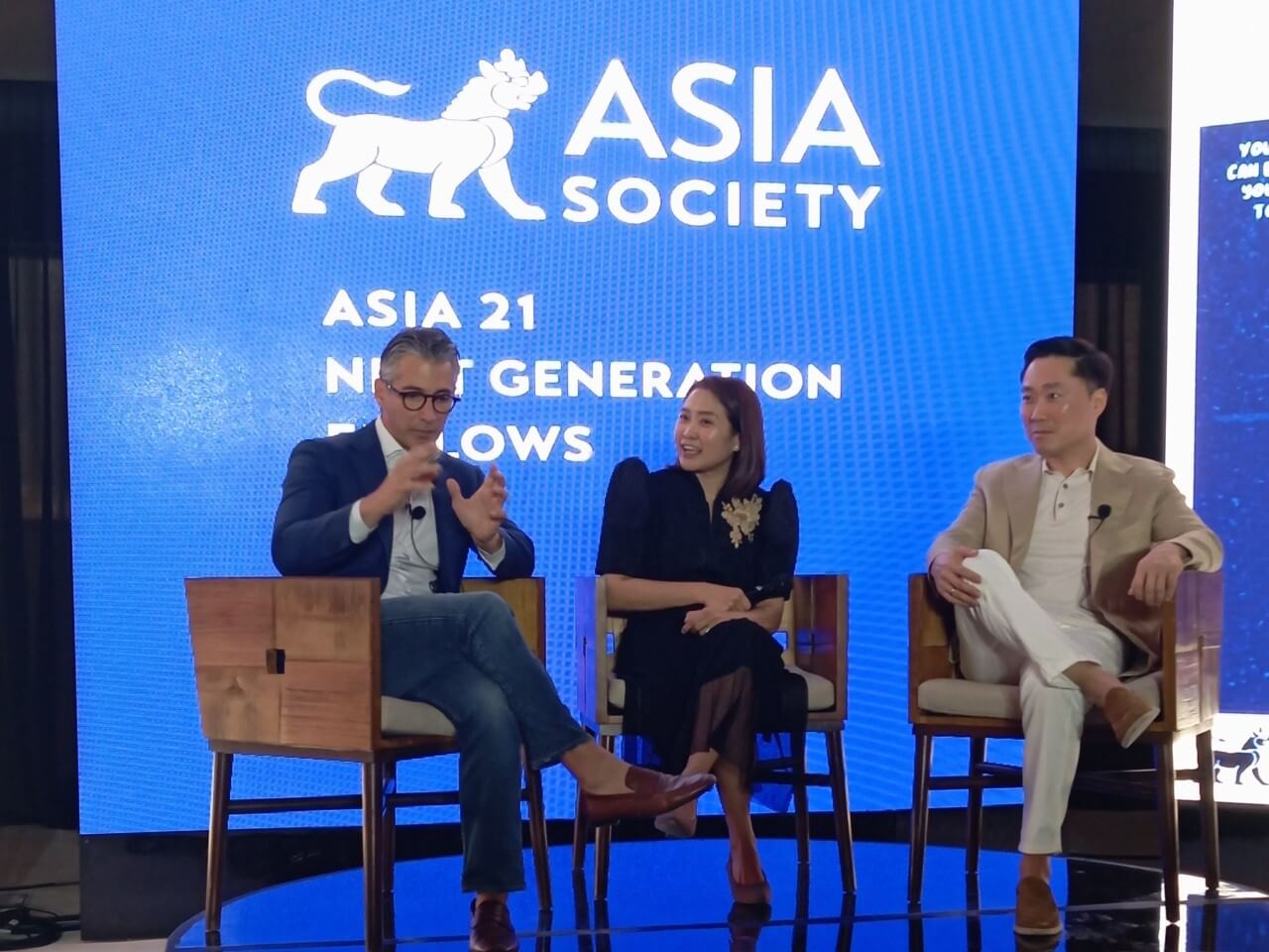 Christian Gonzalez (left) with Kristina Romana, Panel Moderator, and Jaime Enrique Gonzalez | Contributed photo