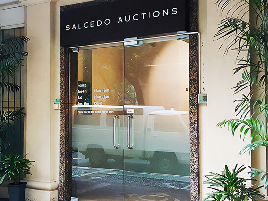 Entry point to auctions: The doorway leading to the former space of Salcedo Auctions at the Three Salcedo Place condominium in Makati.