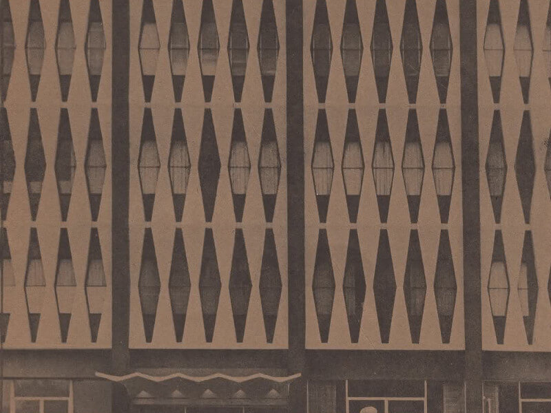 The facade of the original Rufino Building./ Photo credit: Modernist Pilipinas (Click to ​view the full image)