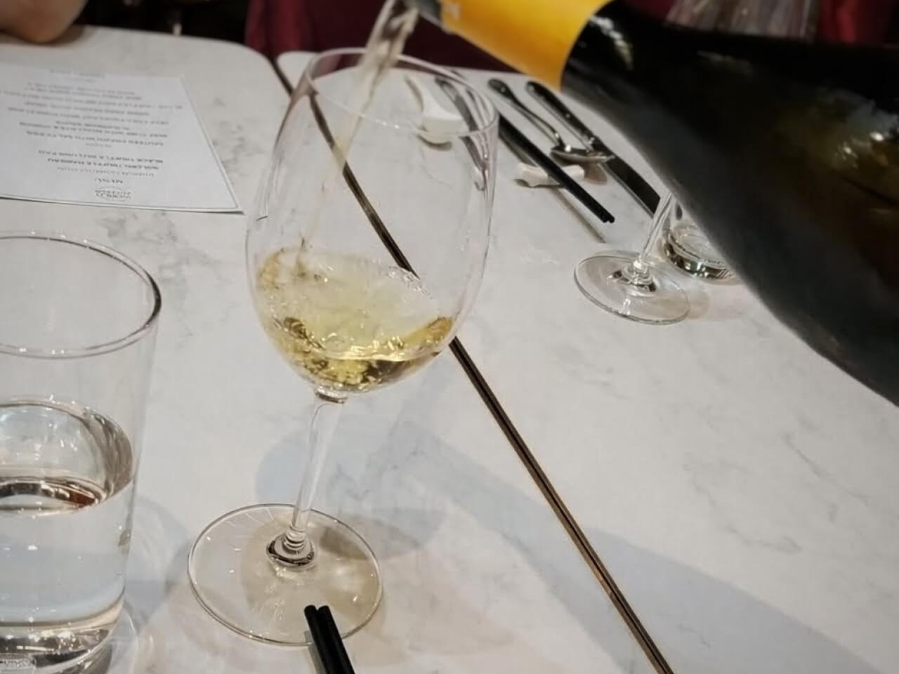 White wine being served. | Photo by Ramon C. Nocon