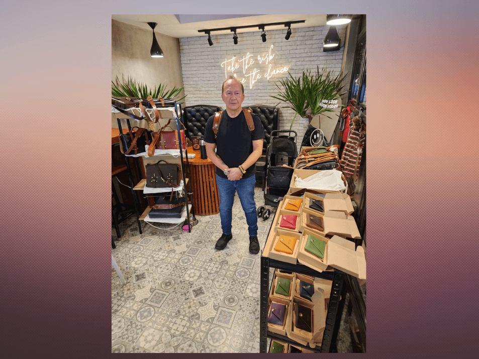 Veteran broadcast journalist Jing Magsaysay turned his longtime love for leather bags into a thriving handcrafted bag business. | Contributed photo