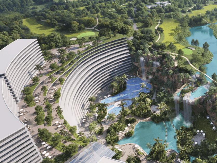 Artist's rendition of the Hand Resorts complex in Clark, Pampanga. CLICK ON PICTURE TO SEE FULL IMAGE. (Courtesy of Hann Resorts)