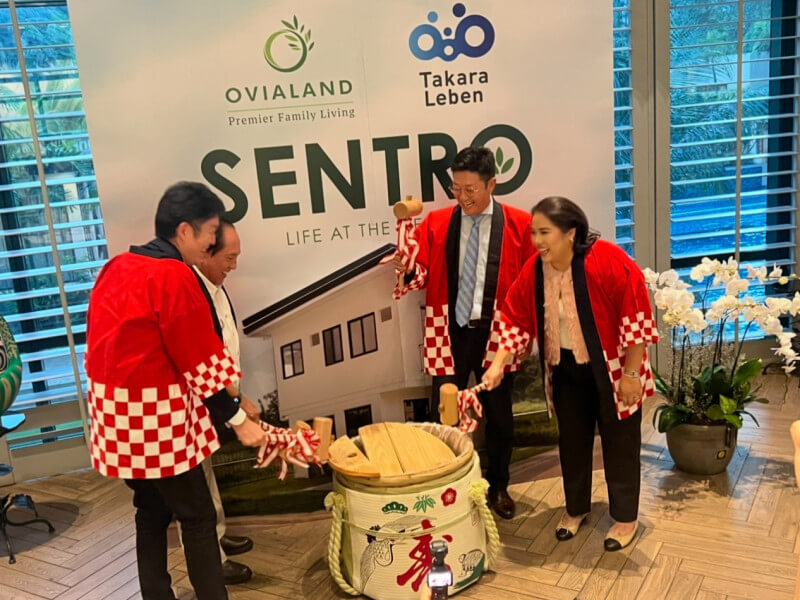Ovialand Inc. and Takara Leben Co. Ltd. sealed a new partnership in November 2024 to launch Sentro Properties, a 9.7-hectare development in San Pablo, Laguna, expected to generate P2.2 billion in sales with first home turnovers by the latter part of this year./Photo by Miguel R. Camus 