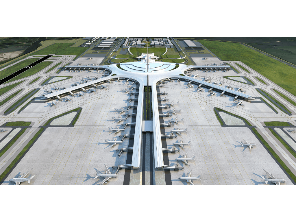 Once fully completed, the New Manila International Airport &mdash; which is part of San Miguel's 2,500-hectare Aerocity complex &mdash; will have a 100-million passenger annual capacity and four parallel runways that can accommodate simultaneous takeoffs and landings./Contributed photo