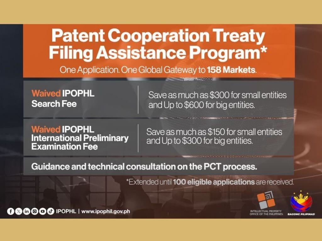 The PCT Filing Assistance Program waives certain fees and provides technical consultation on the PCT system and application process. ​