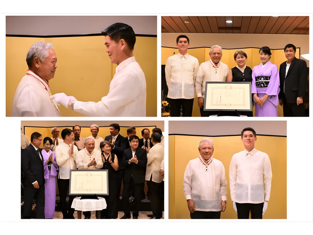 Japanese Ambassador to the Philippines Endo Kazuya conferred the prestigious award to Bautista in a ceremony in Makati City last Feb. 9, 2026./Contributed photos