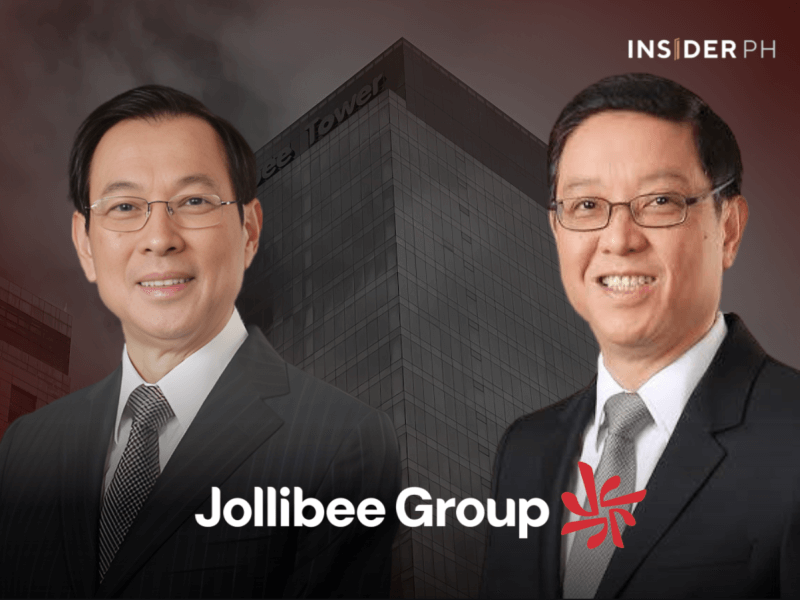 JFC chair Tony Tan Caktiong (left) with Ernesto Tanmantiong, president and CEO&nbsp;