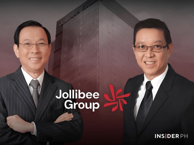 Jollibee chair and founder Tony Tan Caktiong with CEO Ernesto Tanmantiong.&nbsp;