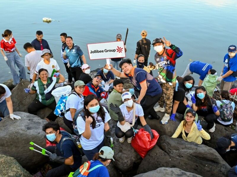 Jollibee Group employees take part in the annual International Coastal Cleanup at SM by the Bay in Pasay on Sept. 19, 2026, helping collect more than 400 kilograms of waste from the shoreline. | Contributed photo