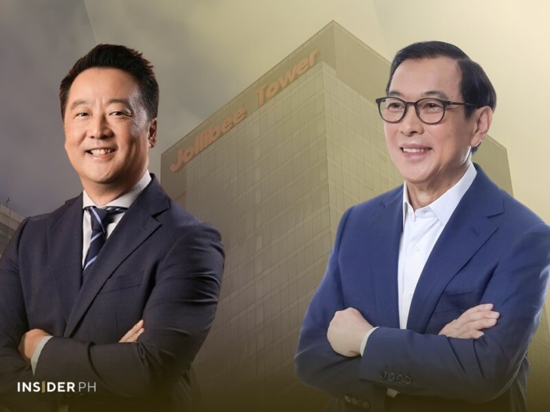 Jollibee Group chief financial and risk officer and JFC international CEO Richard Shin (left) with Jollibee Group founder and chair Tony Tan Caktiong. 
