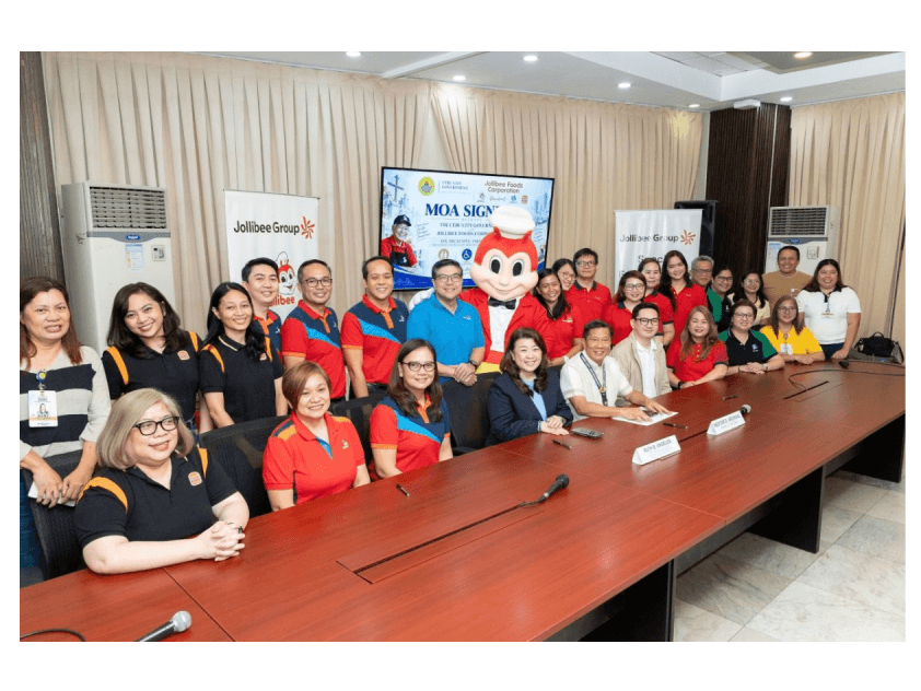 First in Visayas. Jollibee Group and the Cebu City Government formalize their partnership to expand employment opportunities for qualified senior citizens and persons with disabilities, marking the program&rsquo;s first LGU partnership in the Visayas. Seated from left: Burger King Philippines HR head Celeste Landicho, Jollibee Philippines HR head Anabelle Gosioco, Jollibee VisMin regional business unit head Marife Deveza, Jollibee Group Philippines chief human resources officer Ruth Angeles, Cebu City Mayor Nestor Archival, Jollibee Group assistant vice president for government affairs Steve Piczon, Chowking Philippines HR head Rhea Santos, and Greenwich Philippines HR head Carina Bautista. | Contributed photo