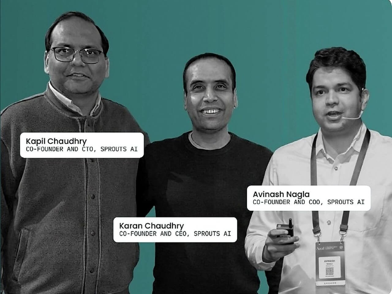 From Left to Right: Kapil Chaudhry Co-Founder and CTO of Sprouts AI, Karan Chaudhry, Co-Founder and CEO of Sprouts AI, and Avinash Nagla, Co-Founder and COO of Sprouts AI | Contributed photo