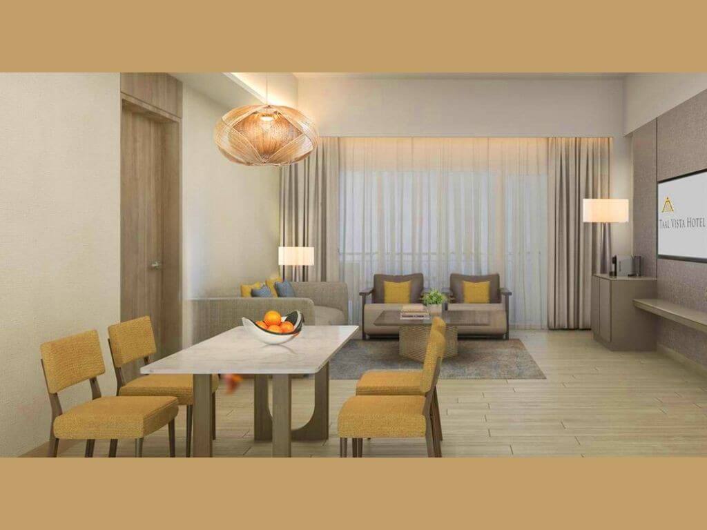  The contemporary and stylish living and dining area of the Batangas Suite  | Contributed photo