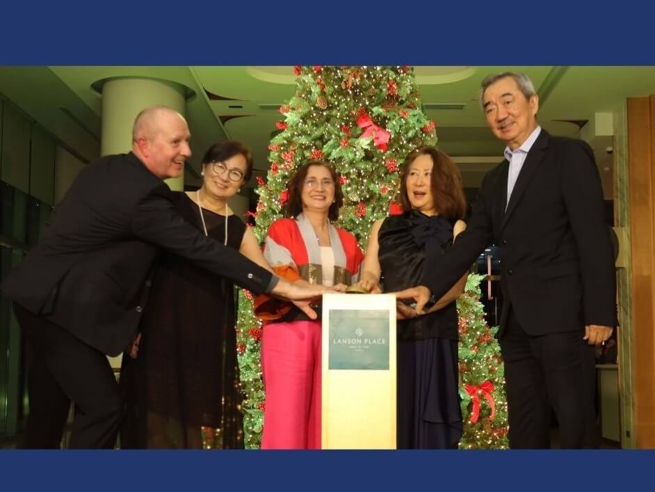 From left: Nils Rothbarth, Lanson Place general manager; Peggy Angeles, executive vice president of SM Hotels and Conventions Corp.; Pasay City Mayor Imelda Calixto-Rubiano; Elizabeth Sy, president of SM Hotels and Conventions Corp., and Hans Sy, chair of SM Prime Holdings Inc. | Contributed photo