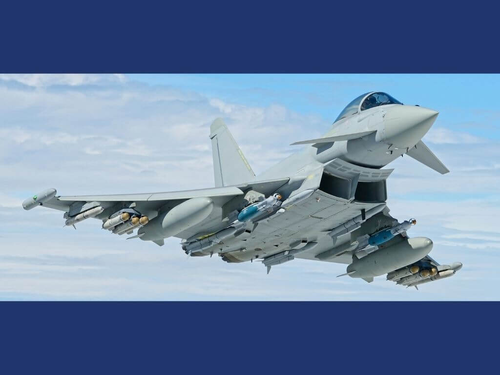 The Eurofighter Typhoon, a multi-role fighter plane developed by Leonardo along with other defense firms. | Contributed photo