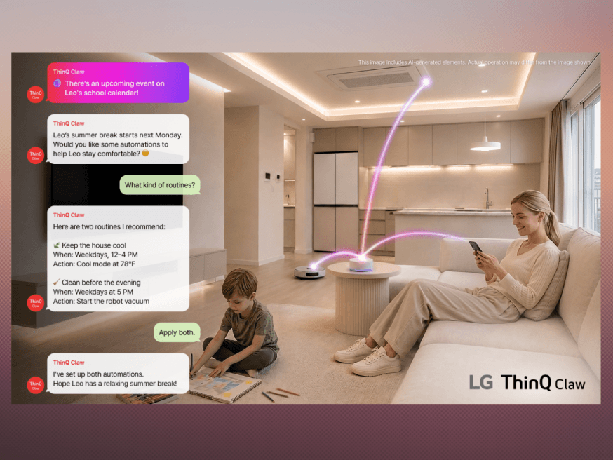 LG ThinQ Claw is a text-based AI agent designed to understand household routines and preferences, allowing it to recommend and coordinate actions across connected devices. The technology is part of LG Electronics&rsquo; AI Home concept being demonstrated at IFA 2026 in Berlin, Germany. &nbsp;| Contributed photo