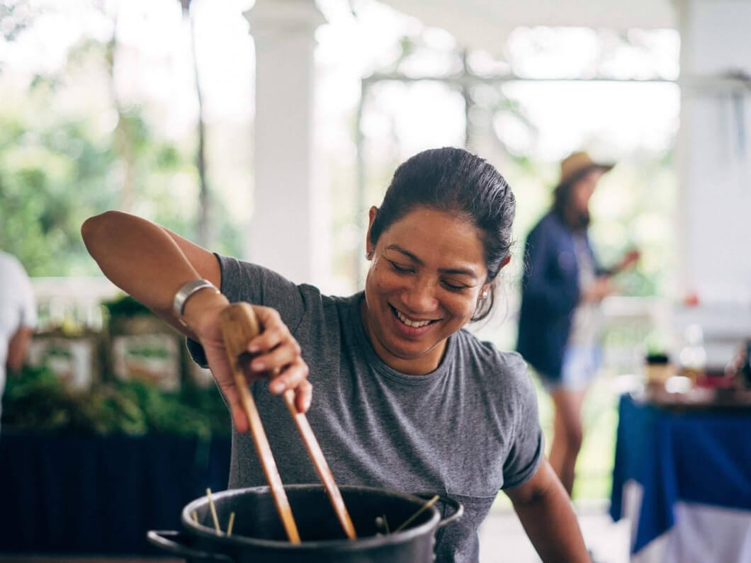 Chef Gaita in action./ Photo from her Facebook page