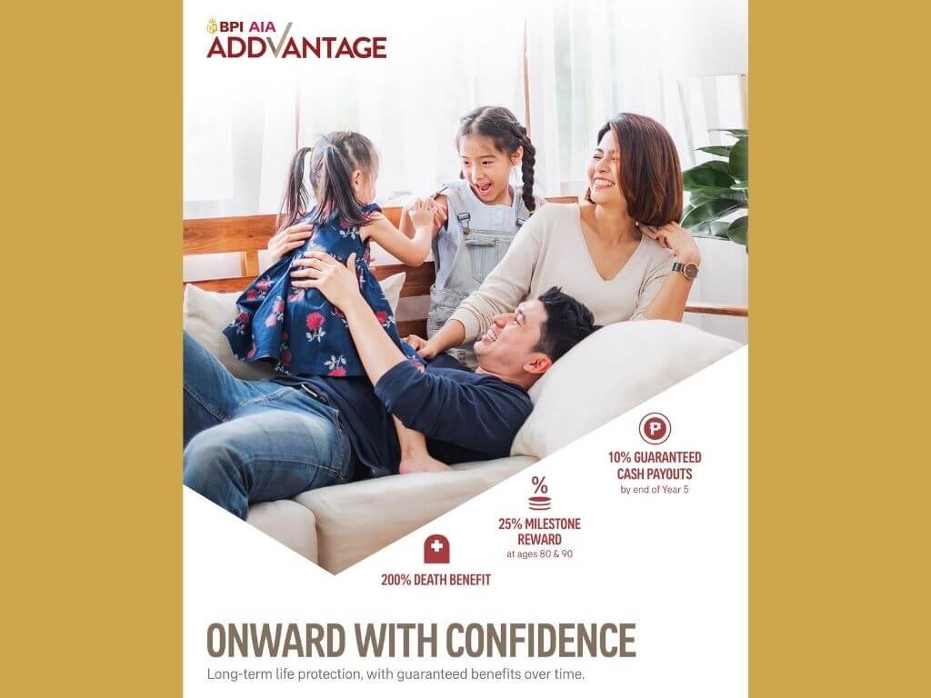 AIA Platinum Secure and BPI AIA ADDvantage help Filipinos build long-term financial security through lifetime protection, guaranteed cash payouts, milestone bonuses of 25 percent of policy&rsquo;s face amount at ages 80 and 90, and a guaranteed maturity benefit at age 100. | Contributed photo
