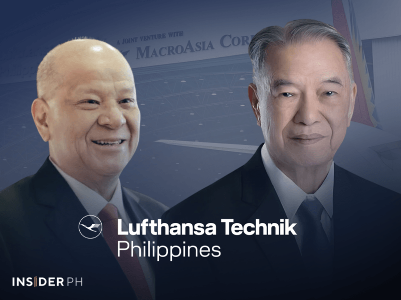 San Miguel Corp. chair & CEO Ramon S. Ang with MacroAsia chair Lucio Tian.
