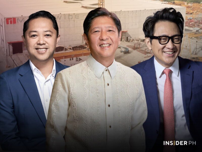 From left: Megawide executive director for infrastructure development Louie Ferrer, President Ferdinand Marcos Jr. and Megawide chair, president and CEO Edgar Saavedra.&nbsp;