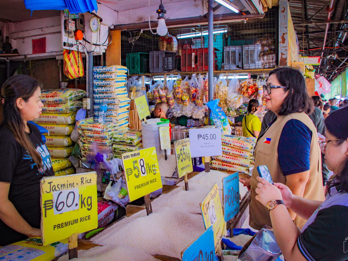 Department of Agriculture officials inspected several markets on Wednesday to check on rice prices./Contributed Photo