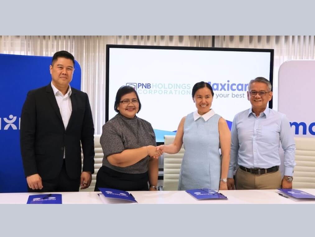 Present during the lease signing were Maxicare Group CEO Christian Argos (left), Maxicare Health Services Inc. president Josephine Lopez, PNB Holdings Corporation president Karlu T. Say, and CFO Ponciano S. Carreon Jr. | Contributed photo