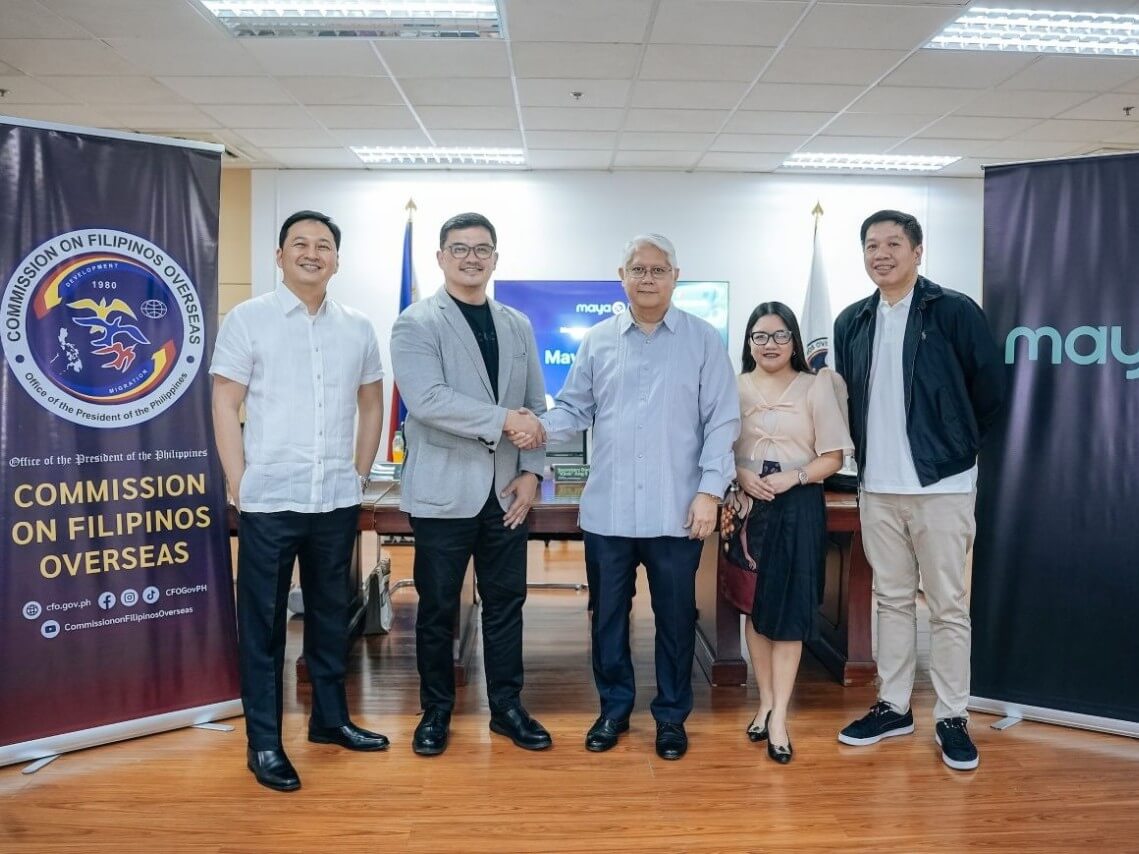 Maya and the Commission on Filipinos Overseas formalize a partnership to digitize payments for government services used by Filipinos overseas. | Contributed photo&nbsp;