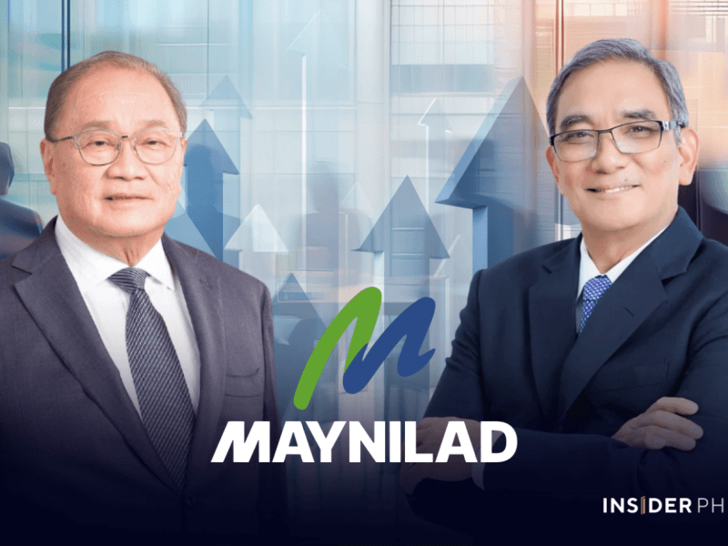 Maynilad chair Manuel V. Pangilinan (left) with company president and CEO Ramoncito Fernandez.&nbsp;