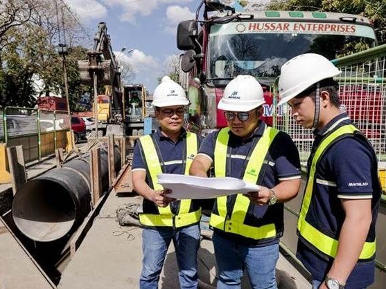 Maynilad personnel inspect ongoing pipeline rehabilitation works as part of the company&rsquo;s leak repair and network upgrade activities. These interventions helped reduce Maynilad&rsquo;s non-revenue water (NRW) volume by more than 150 million liters per day (MLD) as of June 2026 compared with June 2025, making more water available for distribution. The recovered volume can meet the daily water requirements of around 770,000 people. | Contributed photo