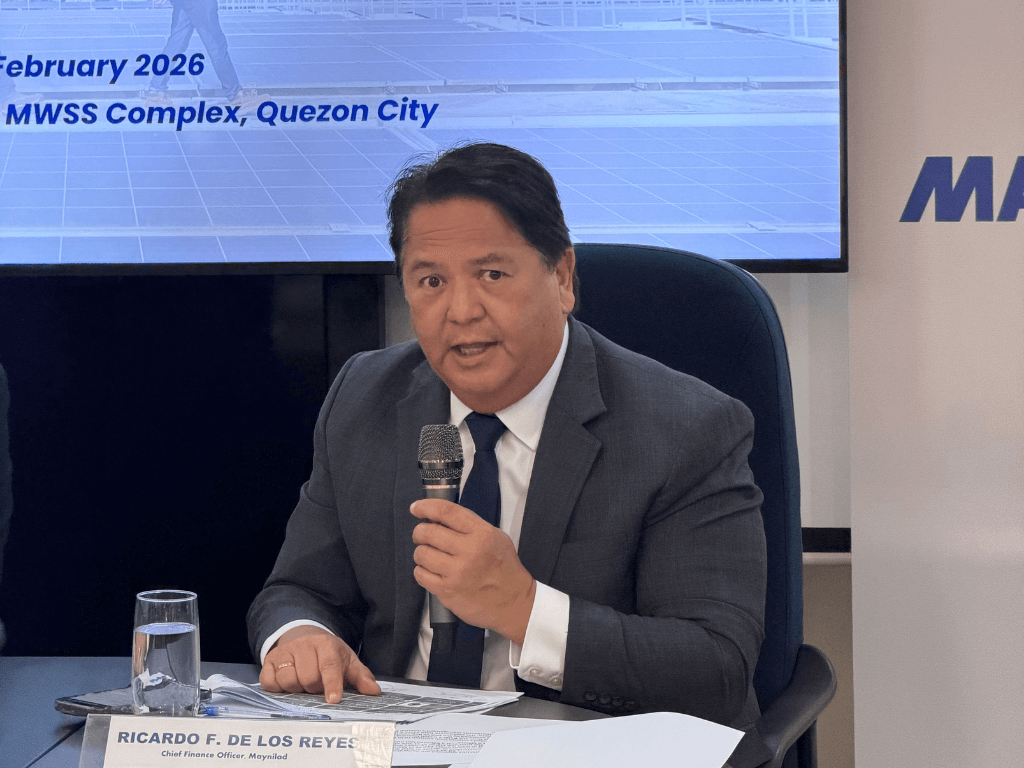 Maynilad CFO Ricardo de los Reyes said the firm expects to spend another record level of P30 billion this year to expand capacity, of which a substantial part is aimed at reducing unbilled water levels further./Photo by Daxim L. Lucas