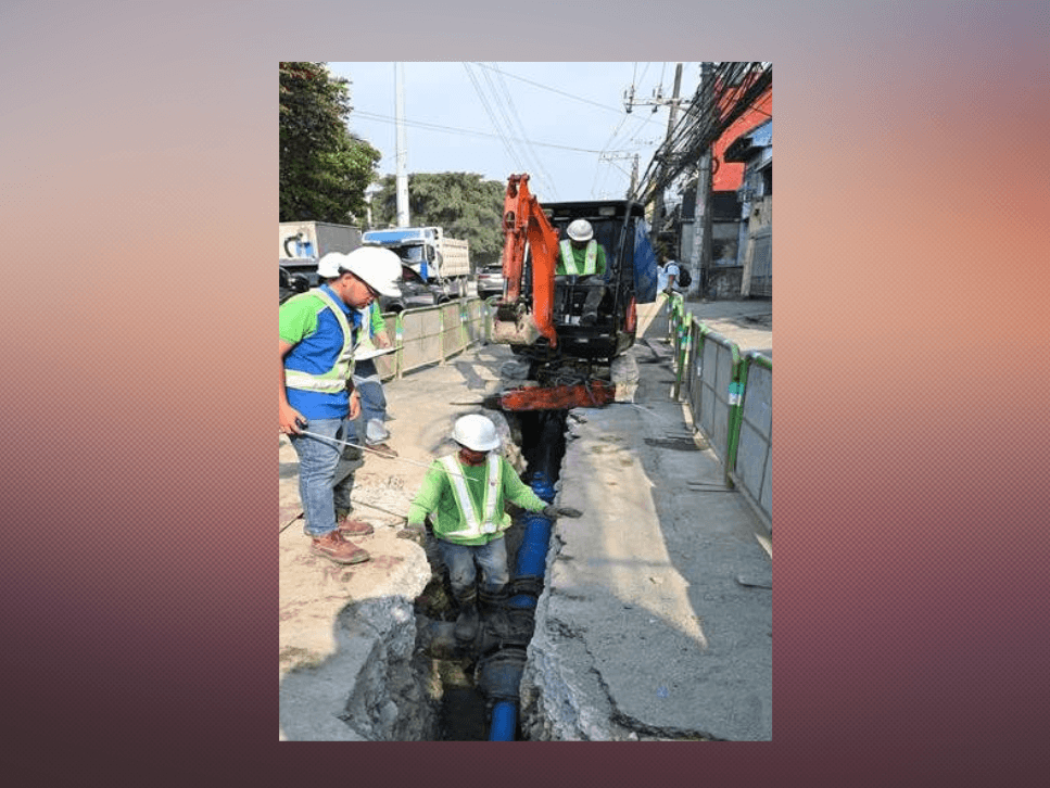 Maynilad personnel installing new pipelines in Quezon City. The company completed the P563-million project in 2025, replacing 32 kilometers of aging pipelines to help recover about 8 million liters per day of water and improve pressure and supply reliability for over 100,000 residents. | Contributed photo