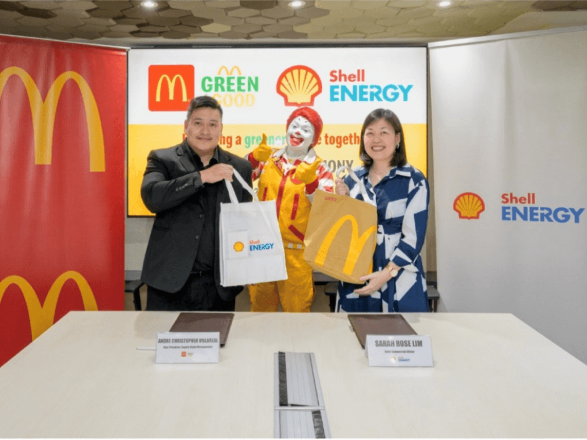 McDonald&rsquo;s Philippines and Shell Energy Philippines formalize their partnership to pilot renewable energy adoption across select McDonald&rsquo;s stores under the Green Energy Option Program. | Contributed photo