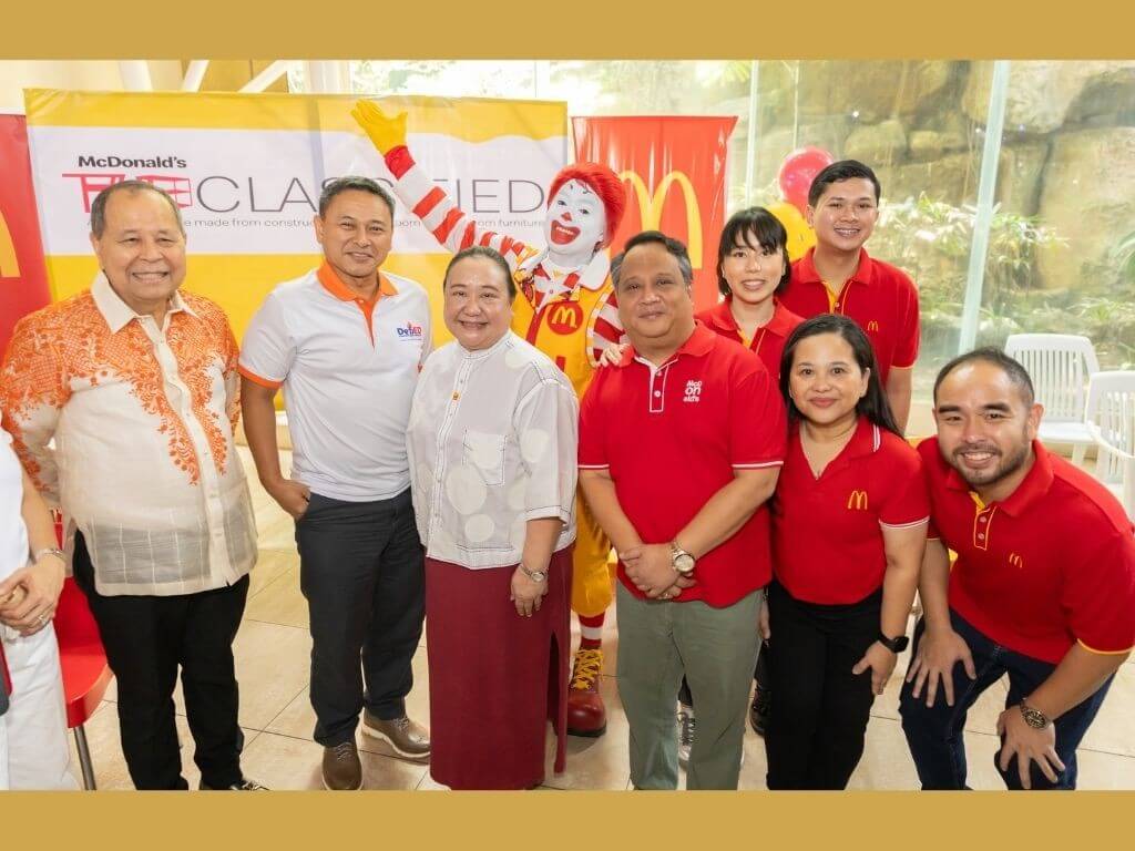 Education Secretary Sonny Angara (second from left) joins McDonald&rsquo;s Philippines led by managing director Margot Torres (third from left) during the ReClassified turnover activity in Cagayan de Oro City. | Contributed photo