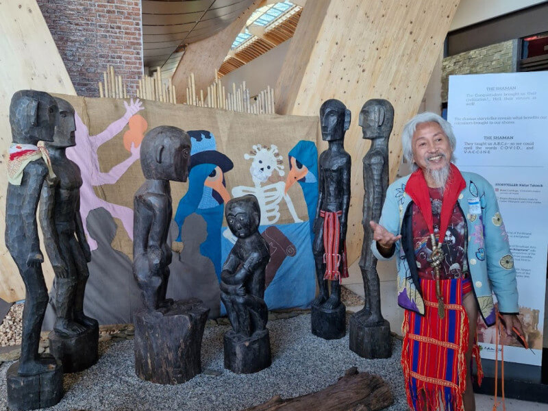National Artist for Film Kidlat Tahimik at the unveiling of his iconic “Indio-Genius: Balikbayan #1 and 500 Years of Homecoming to Cebu” art installation, which transformed Skytrax 4-Star MCIA Terminal 2 into a vibrant showcase of Filipino heritage./ Contributed photo
