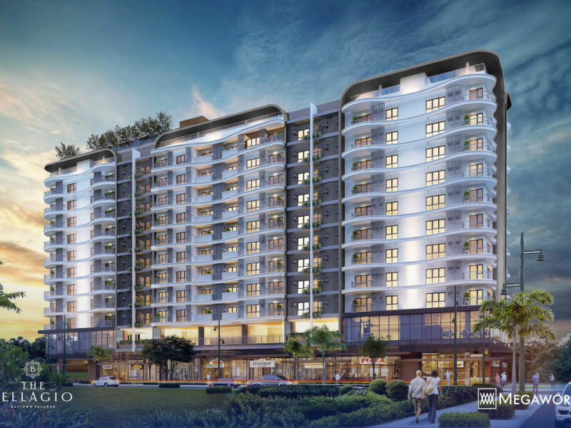 An artists' rendering of The Bellagio in Baytown Palawan: 12-story tower with 188 smart home units in Puerto Princesa/Image from Megaworld 
