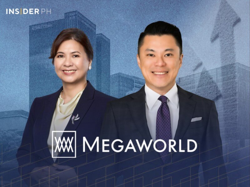 Megworld president and CEO Lourdes T. Gutierrez-Alfonso with Alliance Global Group president and CEO Kevin Tan.&nbsp;