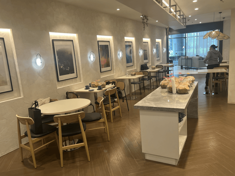 The Megaworld Leisure Showroom features its very own bar and dining area where clients can enjoy a variety of snacks and beverages.-Photo by Miguel R. Camus 