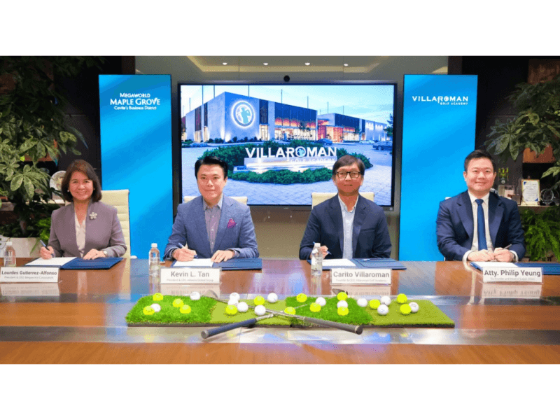 Present during the ceremonial signing of memorandum of agreement were (from left): Lourdes Gutierrez-Alfonso, president and CEO, Megaworld; Kevin Tan, president and CEO, Alliance Global Group, Inc., parent company of Megaworld; Carito Villaroman, founder and CEO, and Philip Yeung, co-founder and Head of Legal, VGA./Contributed Photo