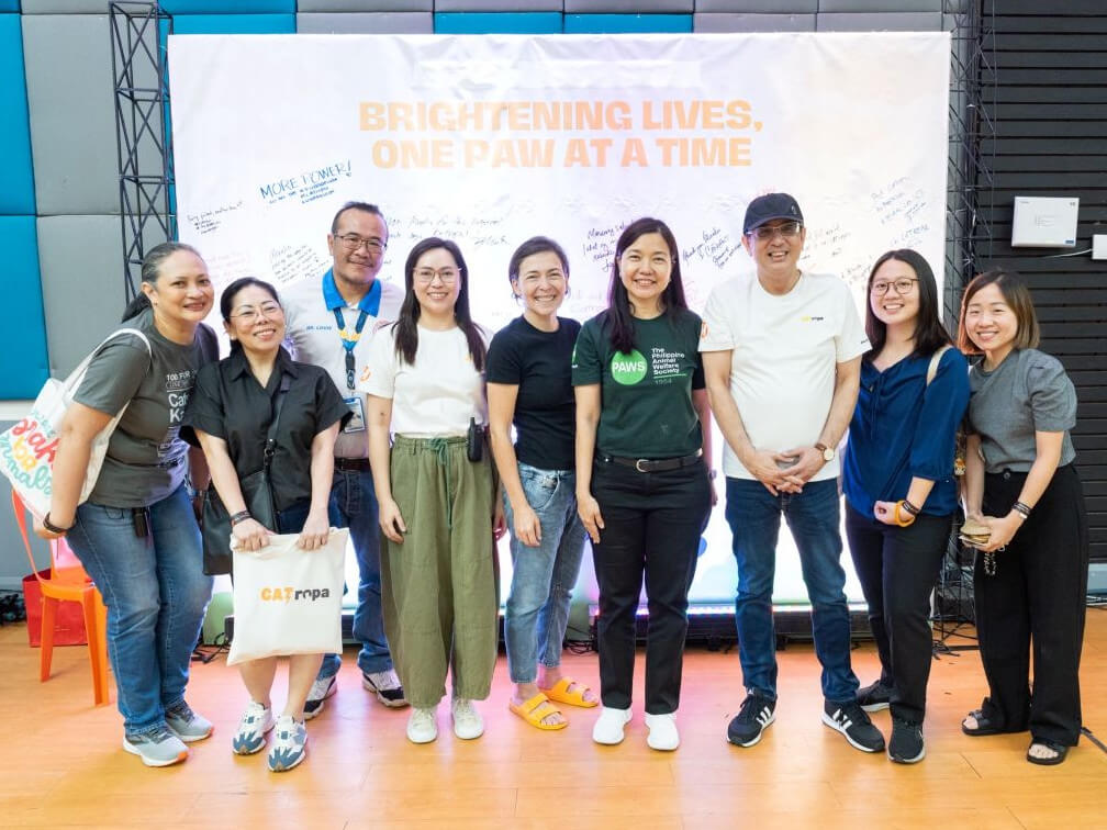 ANIMAL WELFARE CHAMPIONS: (From left) Cats of Kapitolyo founder Sharon Rodil, Cats of Ortigas founder Trixie De Guzman, Mandaluyong City Veterinarian Dr. Louie Encarnacion, Meralco Animal Welfare Advocacy Program manager and head of advocacy communications management Michelle Caguioa, Biyaya Animal Care president and co-founder Rina Ortiz, Philippine Animal Welfare Society (PAWS) executive director Atty. Anna Cabrera, Meralco vice president and head of corporate communications Joe R. Zaldarriaga, Barkmission representative Bea Lim, and Adopt.ph representative Chloe Lim during Meralco’s first ever animal welfare seminar held on March 14, 2025 at its headquarters in Pasig City./ Photo from Meralco