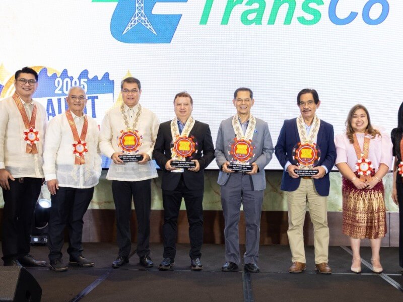 At the 2025 HAPUA Internal Audit Summit: From left National Transmission Corp. internal audit department manager Dexter Comiso, National Grid Corporation of the Philippines VP and chief audit executive Edwin Natividad, Meralco EVP and COO Ronnie L. Aperocho, NGCP president and CEO Anthony Almeda, TransCo president and CEO Fortunato Leynes, National Power Corp. president and CEO Fernando Martin Roxas, Meralco SVP Senior and group chief audit executive Melanie T. Oteyza, and NPC internal audit senior department manager Vedalisa Arevalo./Contributed photo