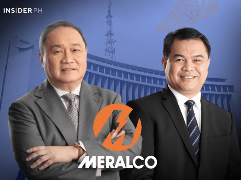 Meralco chair and CEO Manuel V. Pangilinan with Ronnie Aperocho, executive vice president and COO.&nbsp;