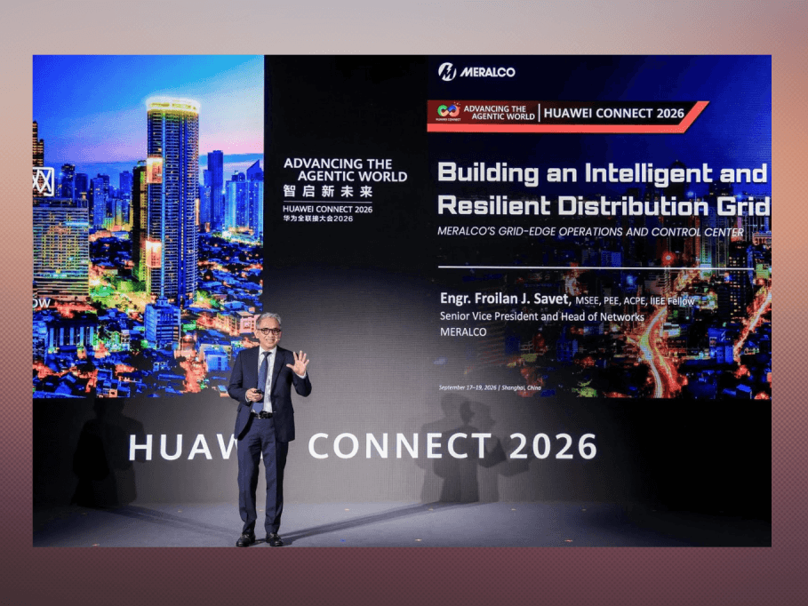 Meralco senior vice president and head of networks Froilan J. Savet discussed the technology during Huawei Connect 2026 in Shanghai, China, on Sept. 17. | Contributed photo