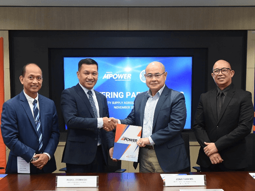 SM Retail Inc. signed a retail electricity supply agreement with MPower. Present during the signing were (From left)  MPower strategic account management head Rolando Abrojena, Meralco FVP and MPower head Redel Domingo, SM Retail EVP for controllership and financial planning Jonathan Ng and SM Retail VP  for workplace and administration Luis Lava Jr./Photo from Meralco
