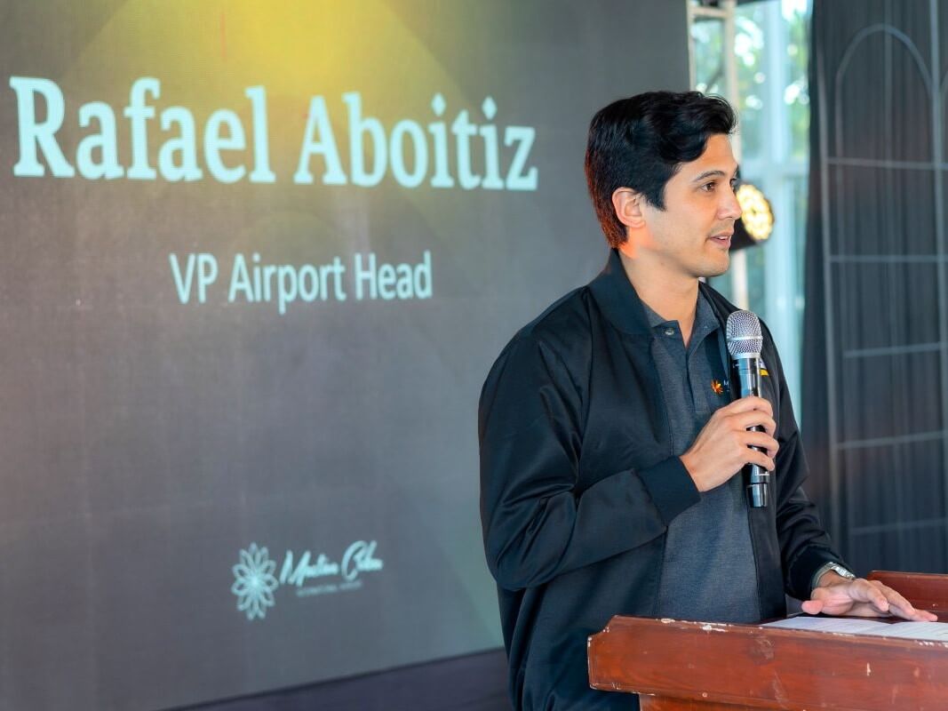 Rafael Aboitiz, vice president and head of airports at Aboitiz InfraCapital Inc, speaks at the summit's panel discussion./Contributed photo