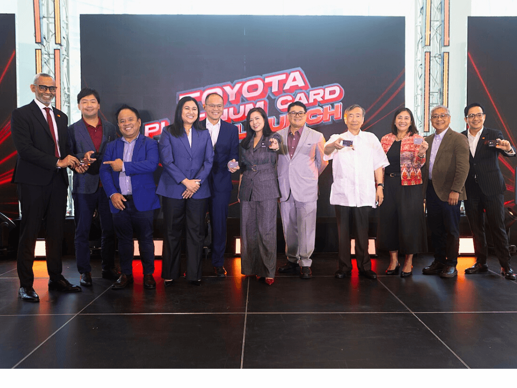 From left: Mastercard Philippines country manager Jason Crasto; TMP marketing division senior vice president Ryo Yokoyama; TMP head of value chain operations Mike Masamayor; Metrobank head of credit cards Gail Male; Metrobank head of consumer business Ramon del Rosario; Metrobank head of credit card products Mel Samson; Metrobank chief marketing officer Digs Dimagiba; TMP vice chair Dr. David Go; TMP first vice president for corporate affairs Jojo Villanueva; TMP executive vice president of marketing Jing Atienza; and Mastercard accounts management co-head Mike Miranda./Contributed Photo