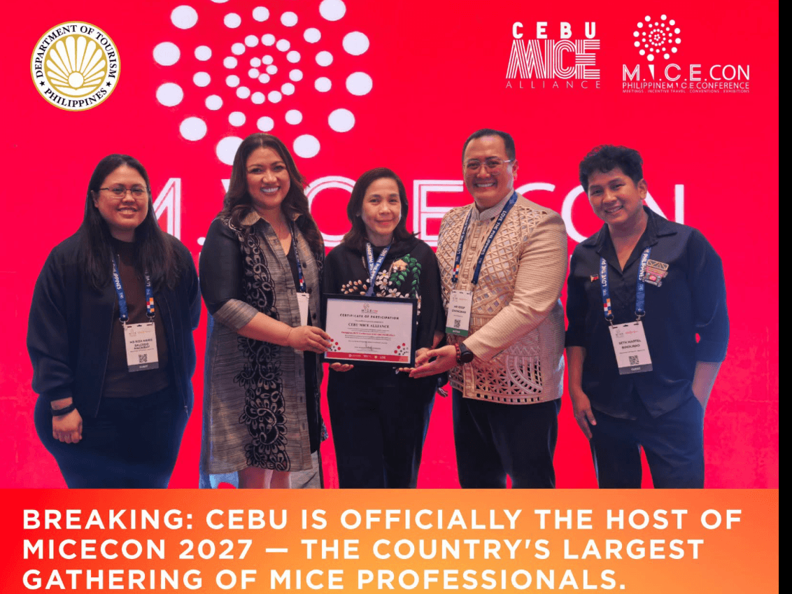 The Department of Tourism in Central Visayas announces the return of MICECON 2027 to Cebu after winning the bid to host the the country's largest gathering of professionals in the meetings, incentives, conventions and exhibitions/events (MICE) industry. | DOT -7 photo