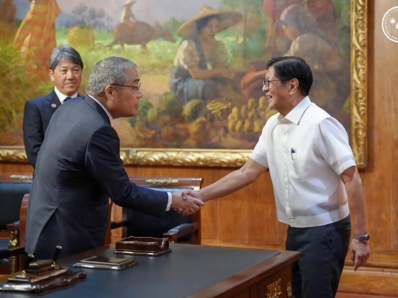 President Ferdinand Marcos Jr. meets Mitsubishi Corp. President and CEO Katsuya Nakanishi at Malaca&ntilde;ang on Feb. 2, 2026./Photo from Philippine News Agency/PCO&nbsp;