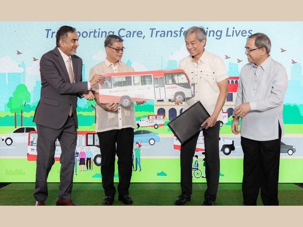 From left: Toyota Mobility Foundation executive program director Prasanna Ganesh, UP Manila chancellor Dr. Michael Tee, PGH director Dr. Gerardo Legaspi, and TMP Foundation president Jose Maria Aligada during the ceremonial turnover of the HEAL Mobile Clinic. | Contributed photo
