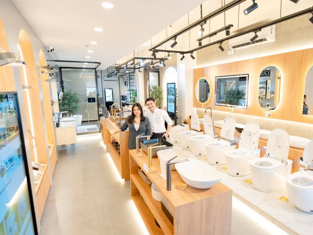 Moderno Home Depot co-owners Jean Clarisse Sanchez and Rovie Sanchez at the company's Quezon City showroom. | Contributed photo