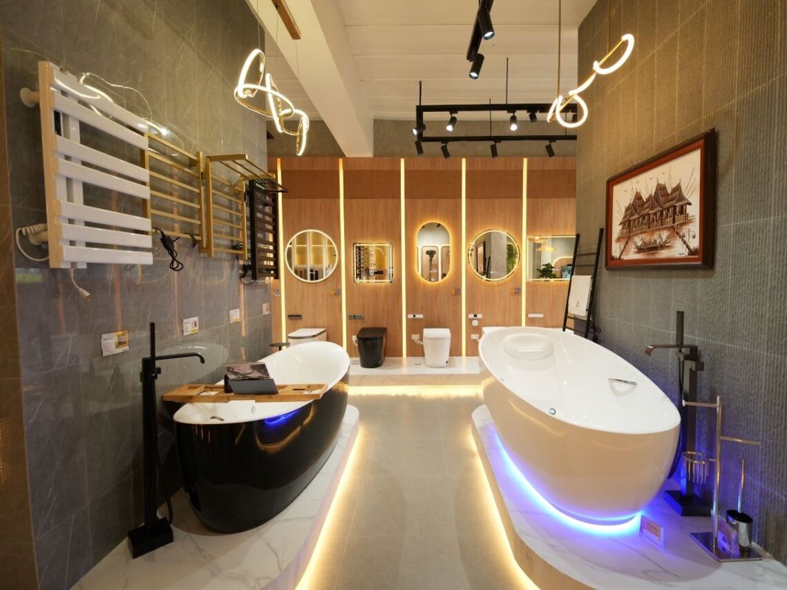 Premium bathroom and smart home products on display at Moderno Home Depot's Davao City showroom. | Contributed photo